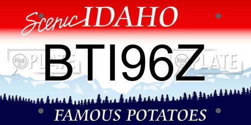 BTI96Z Idaho License Plate