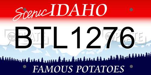 BTL1276 Idaho License Plate
