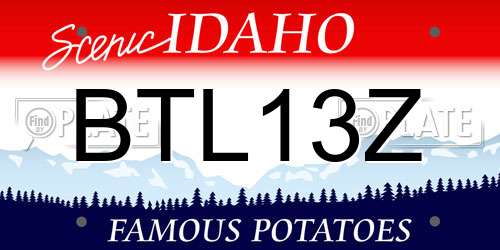 BTL13Z Idaho License Plate