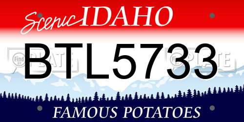 BTL5733 Idaho License Plate