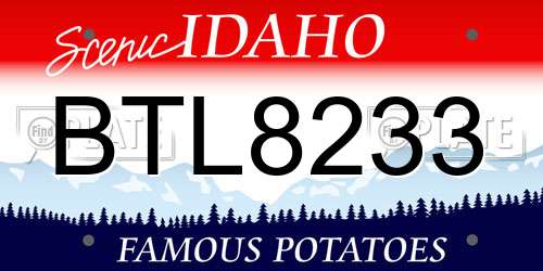 BTL8233 Idaho License Plate