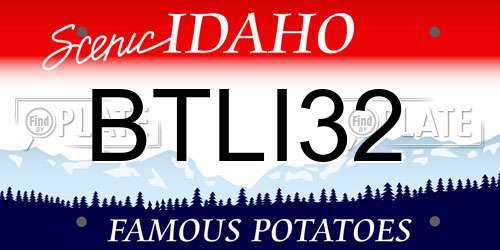 BTLI32 Idaho License Plate