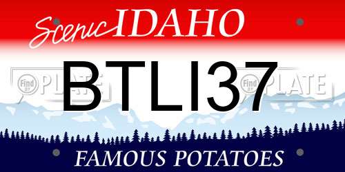 BTLI37 Idaho License Plate