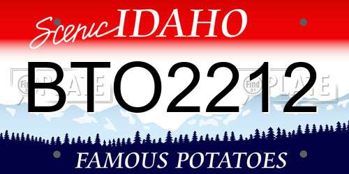 BTO2212 Idaho License Plate