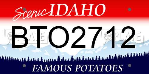 BTO2712 Idaho License Plate
