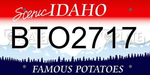 BTO2717 Idaho License Plate