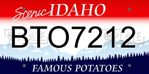 BTO7212 Idaho License Plate