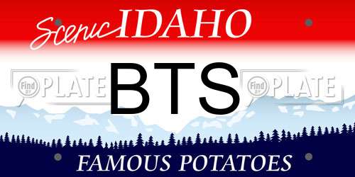 BTS Idaho License Plate