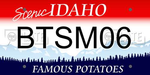 BTSM06 Idaho License Plate