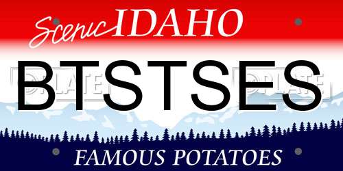BTSTSES Idaho License Plate