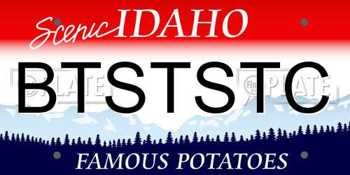 BTSTSTC Idaho License Plate
