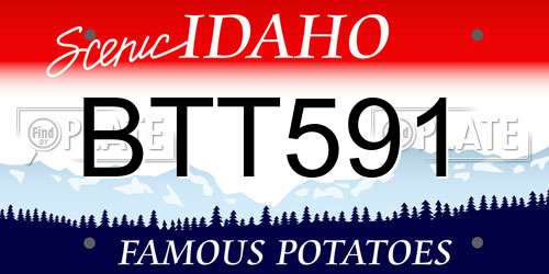 BTT591 Idaho License Plate