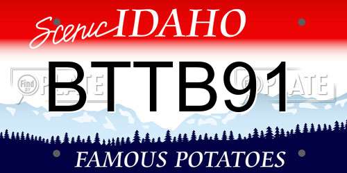 BTTB91 Idaho License Plate