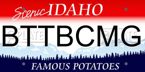 BTTBCMG Idaho License Plate