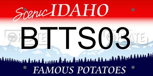 BTTS03 Idaho License Plate