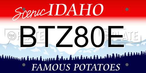 BTZ80E Idaho License Plate