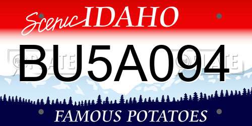 BU5A094 Idaho License Plate