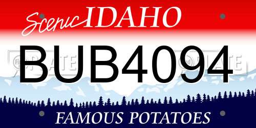 BUB4094 Idaho License Plate