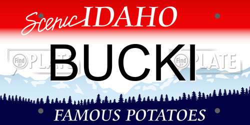 BUCKI Idaho License Plate