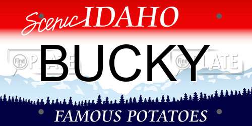 BUCKY Idaho License Plate