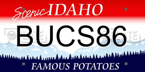 BUCS86 Idaho License Plate
