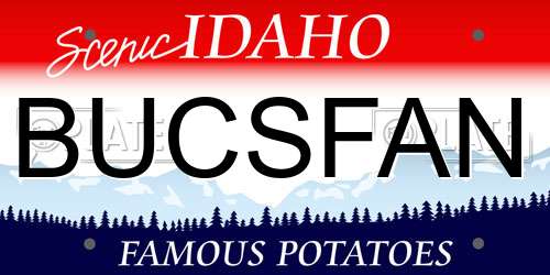 BUCSFAN Idaho License Plate