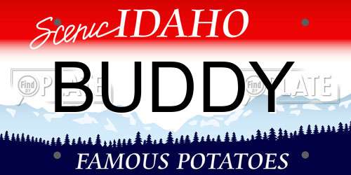 BUDDY Idaho License Plate