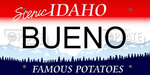 BUENO Idaho License Plate