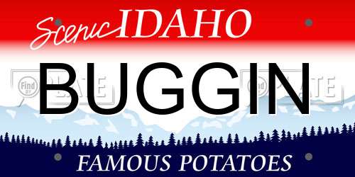 BUGGIN Idaho License Plate