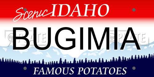 BUGIMIA Idaho License Plate