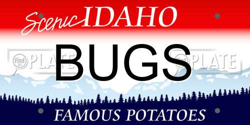 BUGS Idaho License Plate