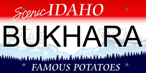 BUKHARA Idaho License Plate