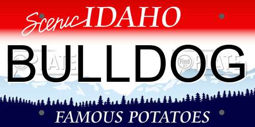 BULLDOG Idaho License Plate
