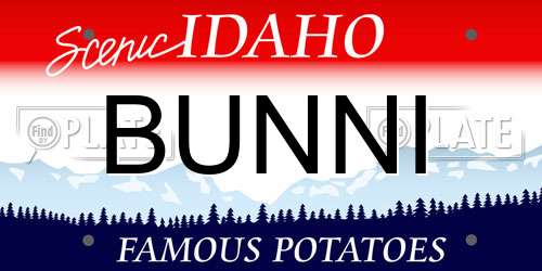 BUNNI Idaho License Plate