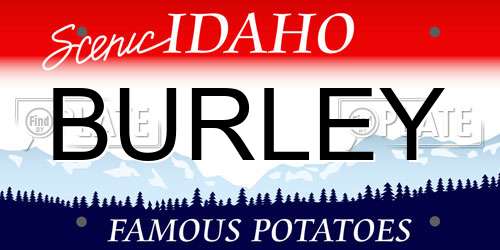 BURLEY Idaho License Plate
