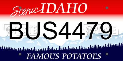 BUS4479 Idaho License Plate