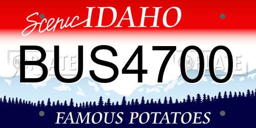 BUS4700 Idaho License Plate
