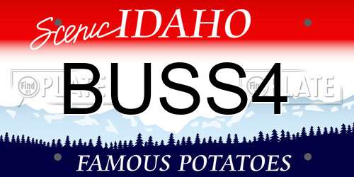 BUSS4 Idaho License Plate
