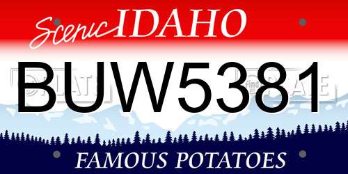 BUW5381 Idaho License Plate