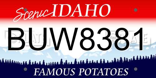 BUW8381 Idaho License Plate