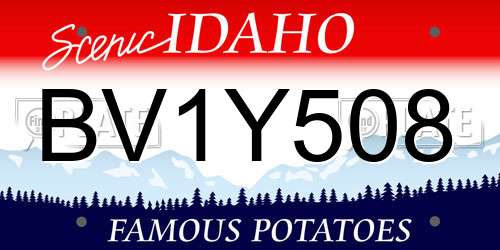 BV1Y508 Idaho License Plate
