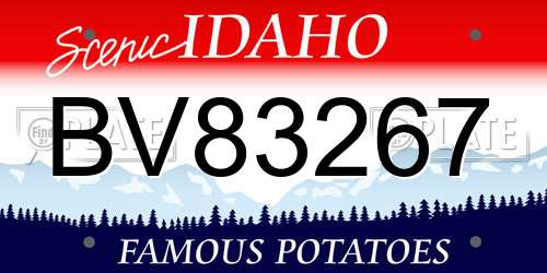 BV83267 Idaho License Plate