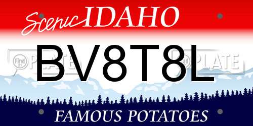 BV8T8L Idaho License Plate