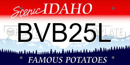 BVB25L Idaho License Plate