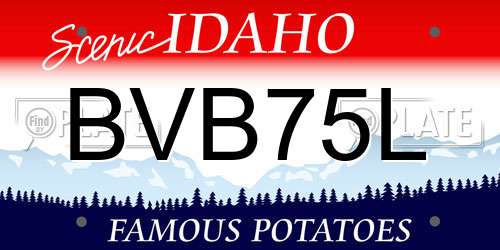 BVB75L Idaho License Plate