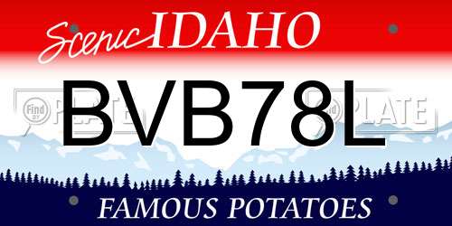 BVB78L Idaho License Plate