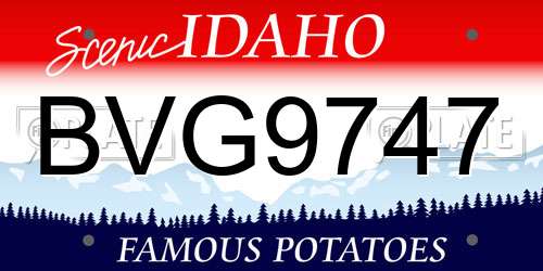BVG9747 Idaho License Plate