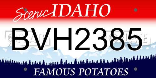 BVH2385 Idaho License Plate