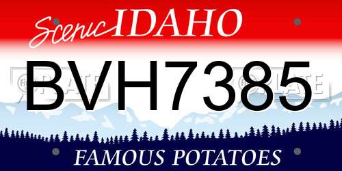 BVH7385 Idaho License Plate