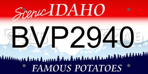 BVP2940 Idaho License Plate